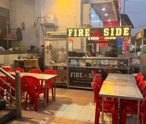 fresh food at fireside live kitchen agra